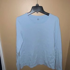 Uniqlo light blue long sleeve t-shirt, size medium